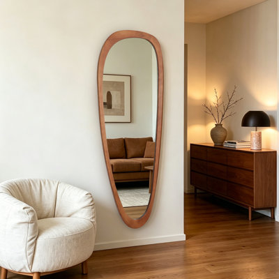 Cotesfield Solid Wood Asymmetrical Accent Mirror