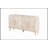 59'' Farmhouse Curved Vintage Storage Sideboard with Large Wooden Handles, Vertical Wood Grain Carving and Adjustable Shelves for Kitchen,Dining Room-98978432