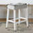 Morovo Set Of 2 Velvet Counter Height Stools With Tufted Saddle Seats-Wash Finish-1985864058