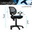 Chaise de bureau en filet mobili à dossier moyen, noir