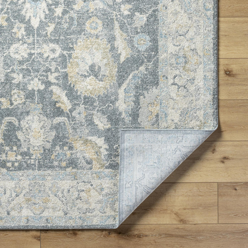 Tapis traditionnel tissé à la machine Amaurion, Rectangle 9 pi 2 po x 12 pi