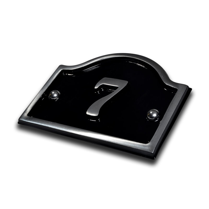 Jaclynn 11.5cm H Reflective Metal House Number, 7