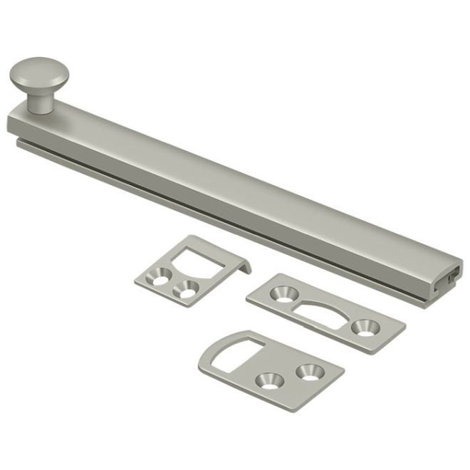 Boulon de surface 6 po Deltana 6SBCS15, vis dissimulée, nickel brossé HD, H 1,9375 po x l 6 po x P 1,5625 po, Nickel brossé