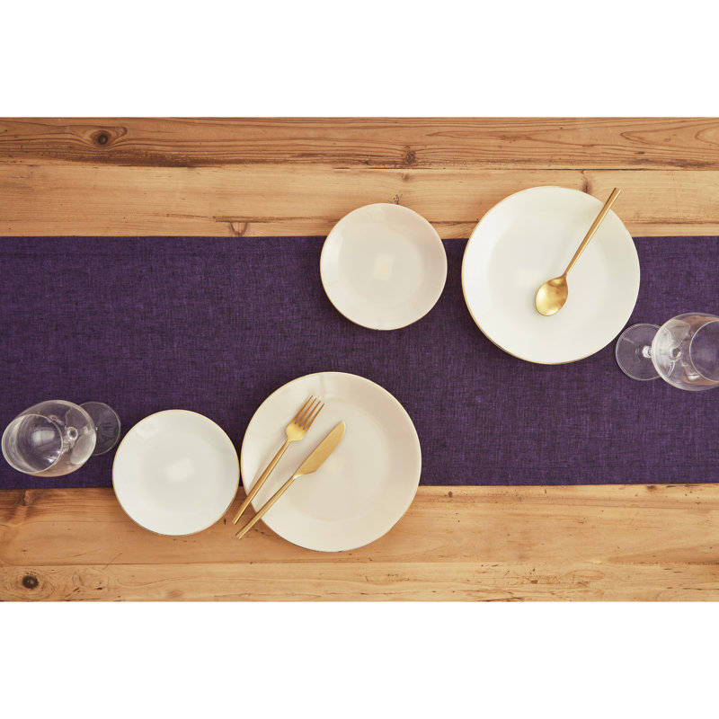 Grape Linen Table Runner 14 x 108 Inch