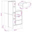 160 cm H Pine Solid Wood Kitchen Pantry
