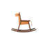 Chaise berçante en bois massif cerisier noir