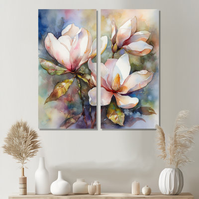 Rose Magnolia Symphony III - Floral Magnolias, art mural