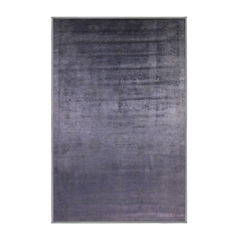 Tapis gris Hugley, Rectangle de 6 pi x 9 pi