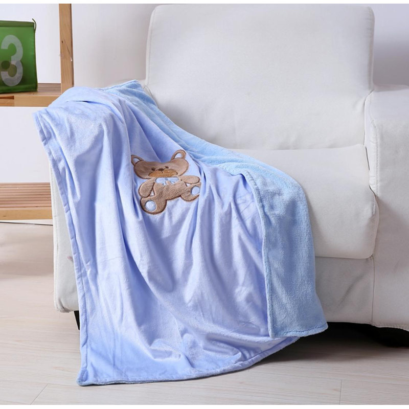 Ultra Soft Teddy Blanket, Blue