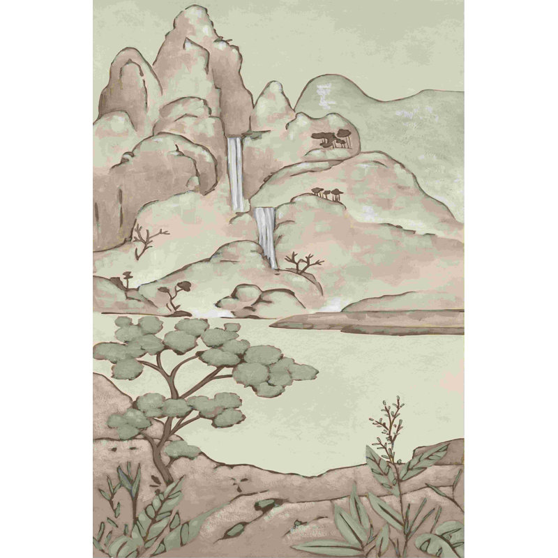 Non-Emb. Paysage chinois II, H 18 po x l 12 po