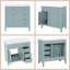 36'' Green Single Bathroom Vanity with ceramic Top