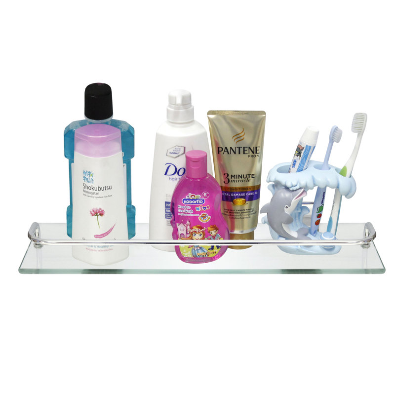 Akhlaq Bracket Shelf, Polished Chrome