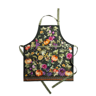 Maison d'Hermine Pumpkin Garden - Tablier vert foncé 100 % coton - 70 x 80 cm