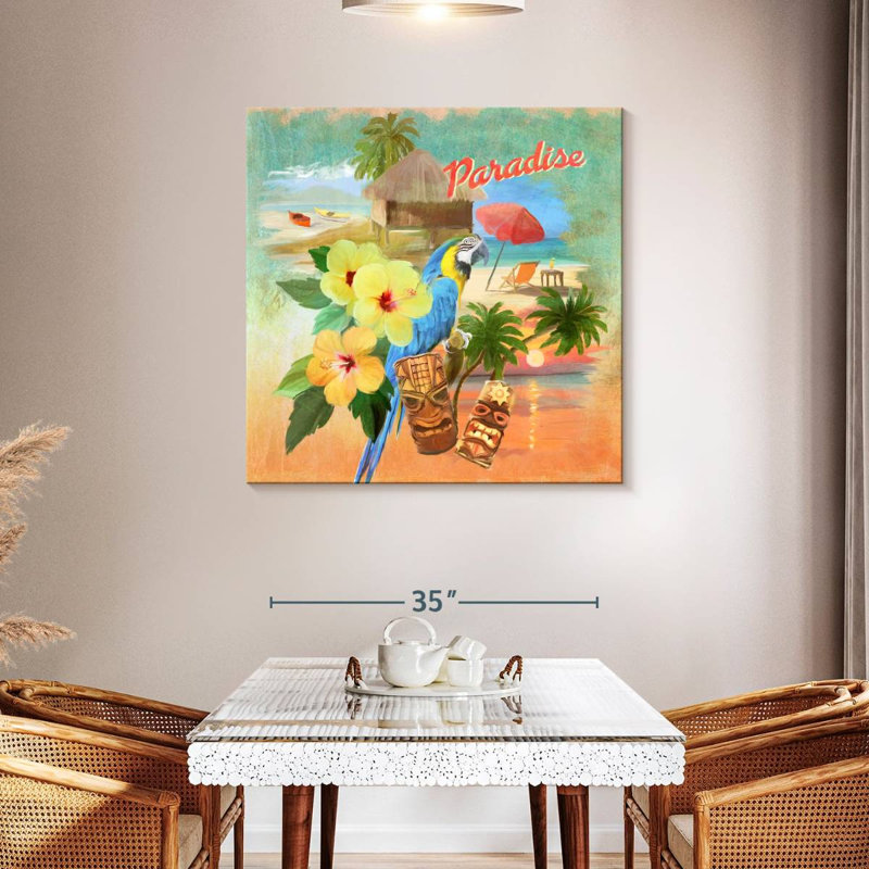 Gillard Macaw Cabana Pattern, 39" H x 39" W