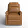 Electric Genuine Leather Power Recliner with Nailhead Trims Built-in USB Port