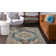 Devonshire Blue Ornamental Medallion Area Rug