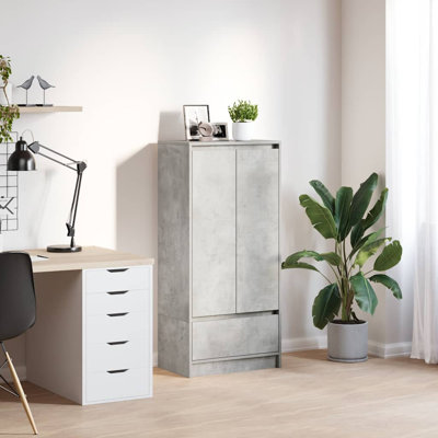 Cabinet With Drawer 55.5X34x119.5 Cm Engineered Wood