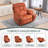 4 OKIN Motors Lay Flat Power Lift Recliner Chair with Heat & Massage, Electric Sofa, Cup Holders-1902255722