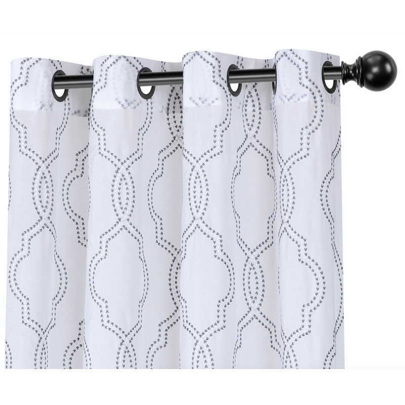Scharf Sheer Curtain Pair, Gray