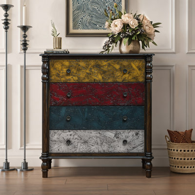 32'' Tall Wood Sideboard Dresser of Drawers for Closet for Bedroom, Hallway, Entryway