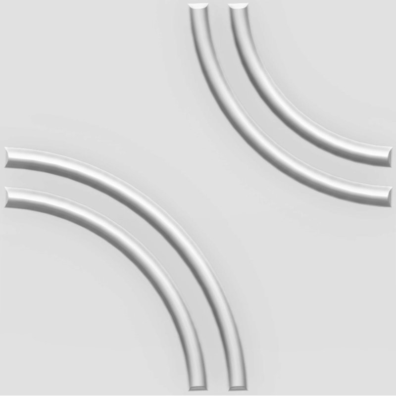 Panneau mural en plastique blanc 19,68 po x 19,68 po