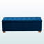 Banc de rangement capitonné en tissu bleu H 15,24 po x l 45,88 po x P 16,6 po Zeller