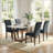Dining Chairs Set Of 4, Button-tufted Upholstered Fabric Chairs With Solid Wood Legs, Modern Armless Side Chairs For Dining Room & Kitchen(gray)-1080975587-1086689692