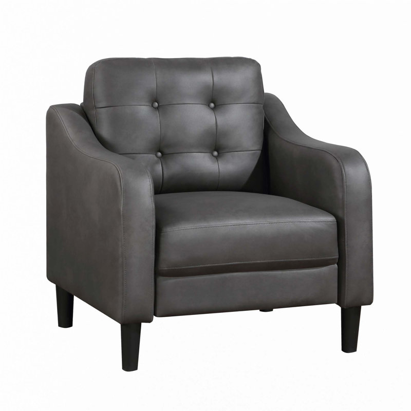 Chaise rembourrée en microfibre polie 1pc