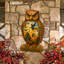 Halloween Owl Door Hanger – Handcrafted Wooden Door Décor By G. Debrekht
