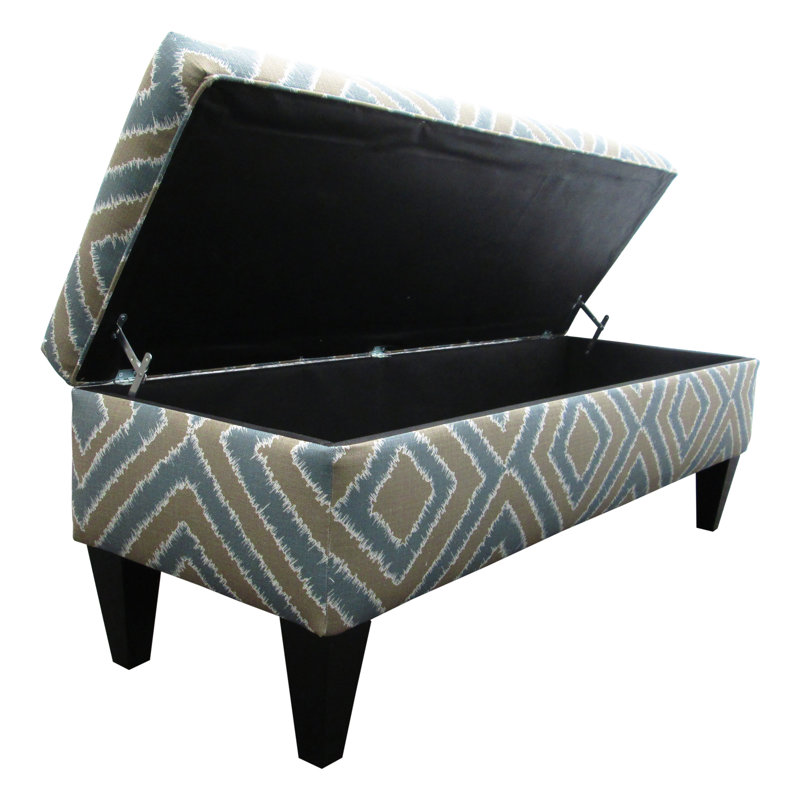 Regis Upholstered Storage Bench, Nouveau Capri/Geometric