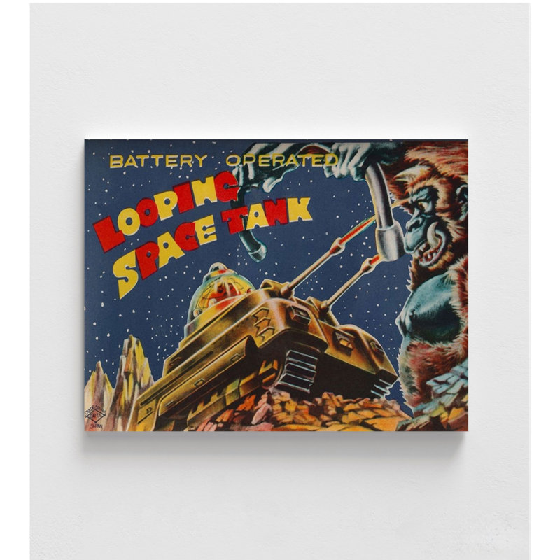 Affiche rétro de jeu de gorille, impression de réservoir rétro, décor de chambre militaire rétro, idée de cadeau de science-fiction, idée de cadeau de petit ami