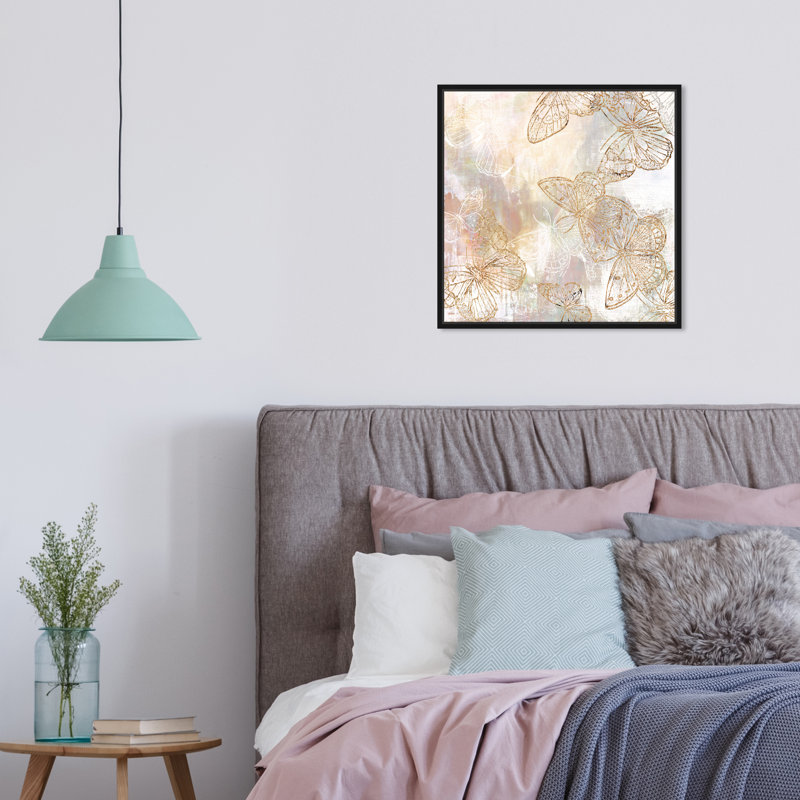 Animaux, insectes de jardin, impression sur toile, H 16 po x l 16 po, Toile avec cadre noir