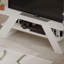 Meuble télé moderne blanc de 47,2 po x 15,7 po x 15,8 po | 100% panneau de particules enduit de mélamine, épaisseur: 0,7 pouce | Supporte jusqu'à 33,1 lb | Design élégant pour le salon et les espaces de divertissement, durable et élégant-441634883