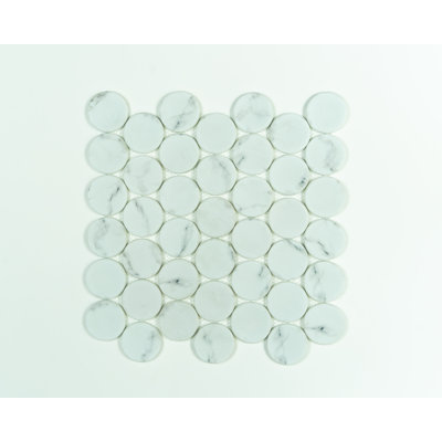 POIS BLANC STATUAIRE 12X12 MOSAIQUE (11TILES PAR BOITE)