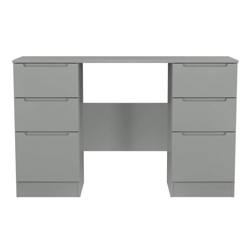 Taila Double Pedestal Desk, Gray