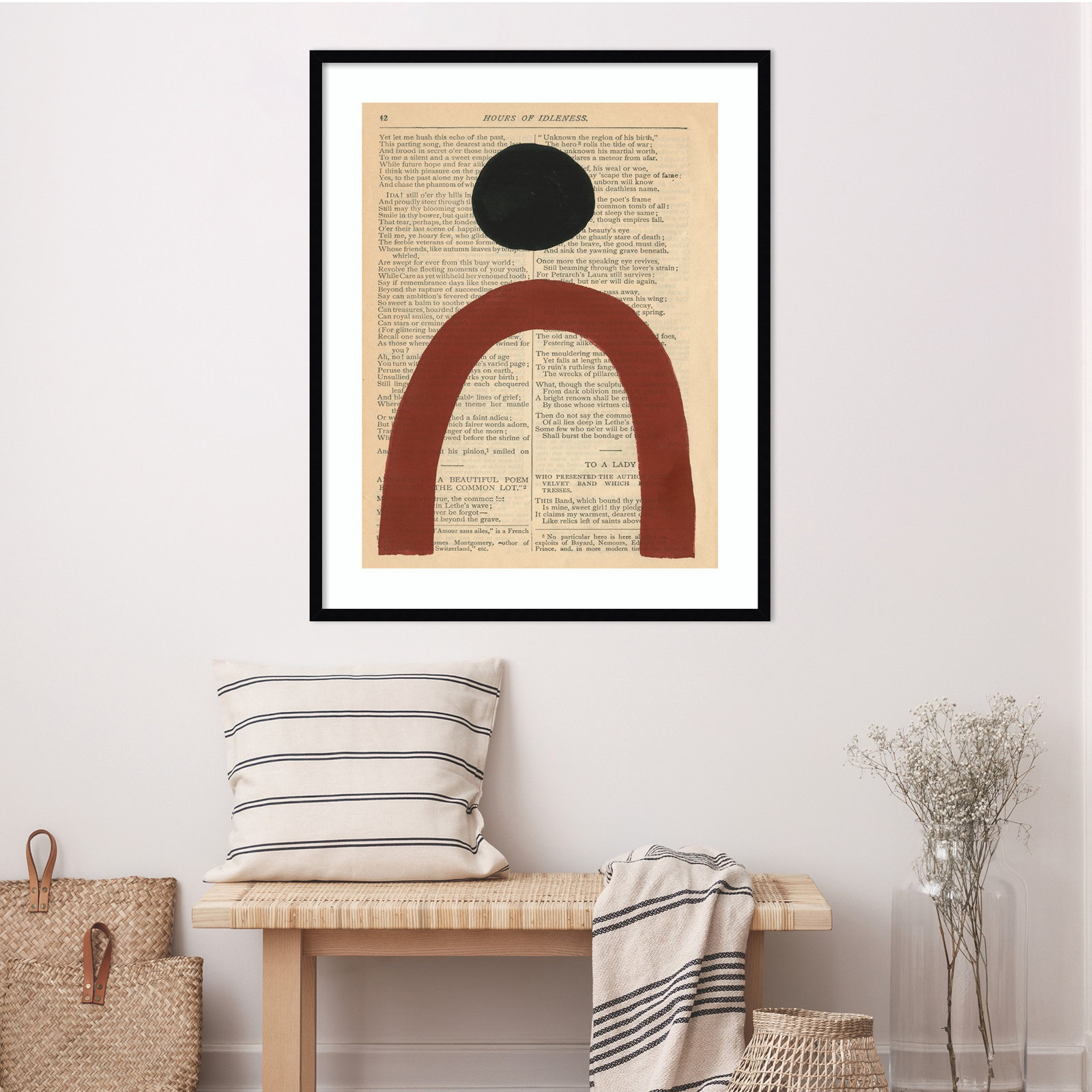 Adreille "Modern Prose VI" Print, Black Framed Paper, 41.38" H x 33.38" W x 0.88" D