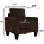 Fauteuil de salon en tissu de microfibre de style moderne Mid-Century-407871096