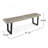 Patio Dining Bench With Iron Legs-1675978023