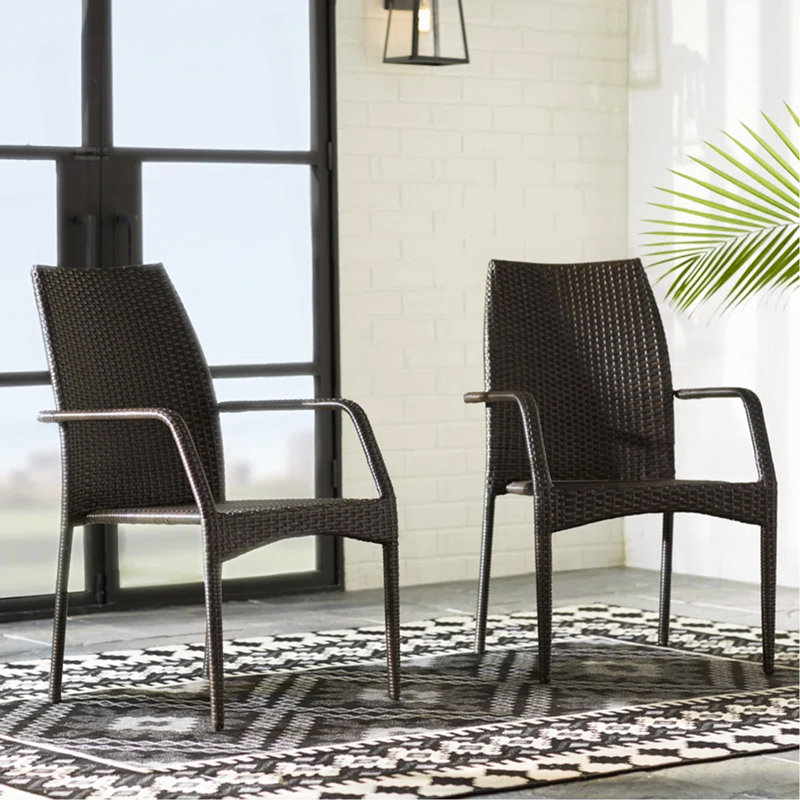 Ensemble de 2 chaises d'extérieur en osier