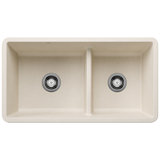 Precis SILGRANIT 33" L x 18" W Double Bowl Undermount Kitchen Sink with Low Divide