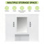 Armoire de toilette murale 36 po avec 3 portes, solution de rangement moderne pour salle de bain organisée et élégante-1548299881