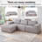 Boneless Transformable Light Gray Sofa: Space Freedom