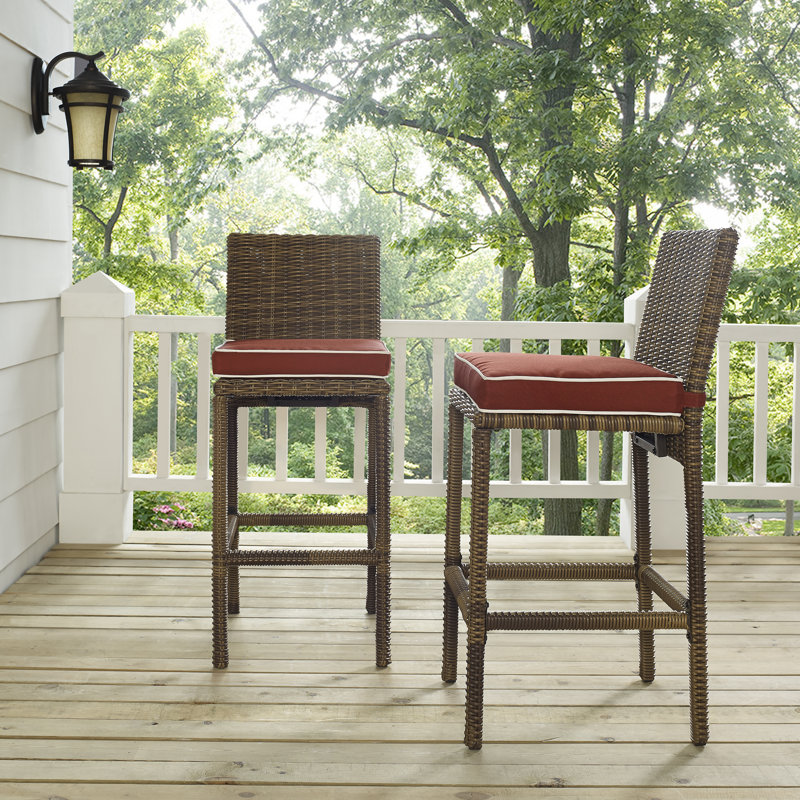Tabouret de bar avec coussin Pranav, Sangria
