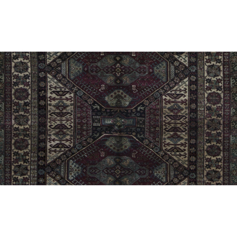 Tapis noir de haute qualité noué à la main