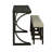 Transitional Bar Table Set With Upholstered Tufted Stools And USB Ports,Set Of 4