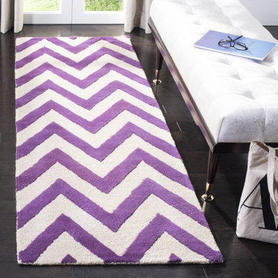 Sanyla Hand Tufted Wool Chevron Rug