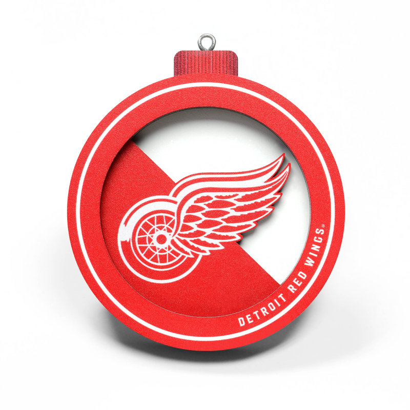 NHL 3D Logo Series Ornaments, Detroit Red Wings (Joe Louis)