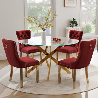 Keyari 4 - Person Pedestal Dining Set