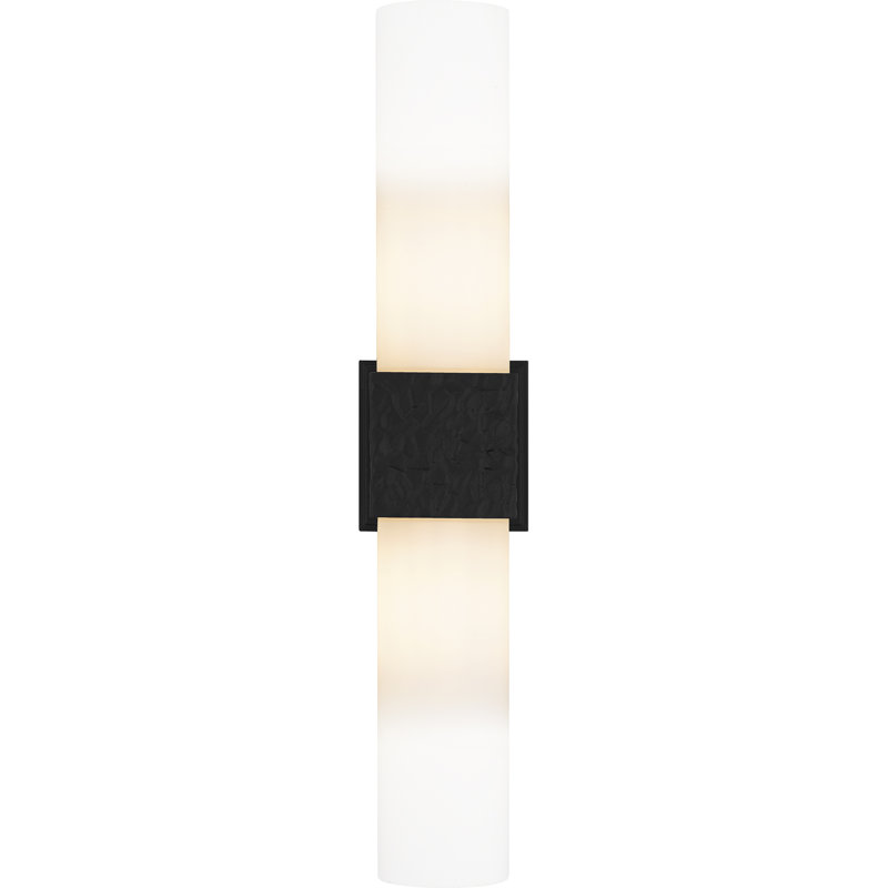 Applique murale en bronze 2 lumières Arline, Noir mat