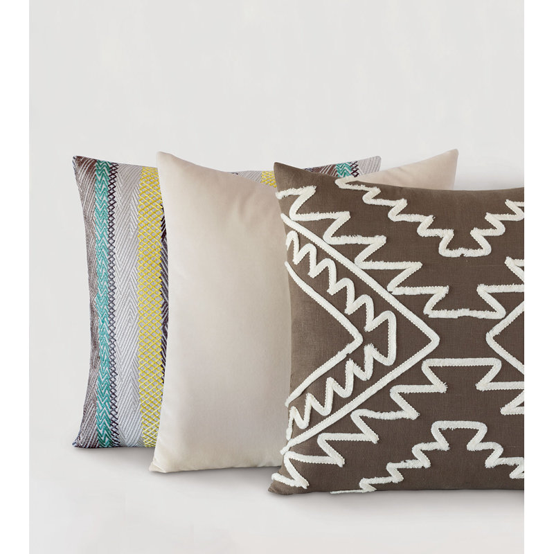 Velvet Square Pillow Cover & Insert, Plush Sea Salt, Feather